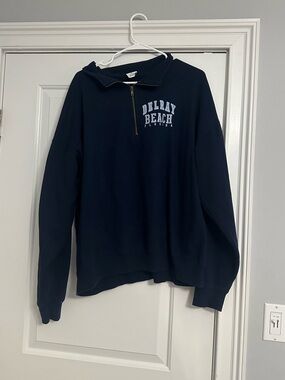 Delray Beach Navy Quarter-Zip Pullover Sweatshirt